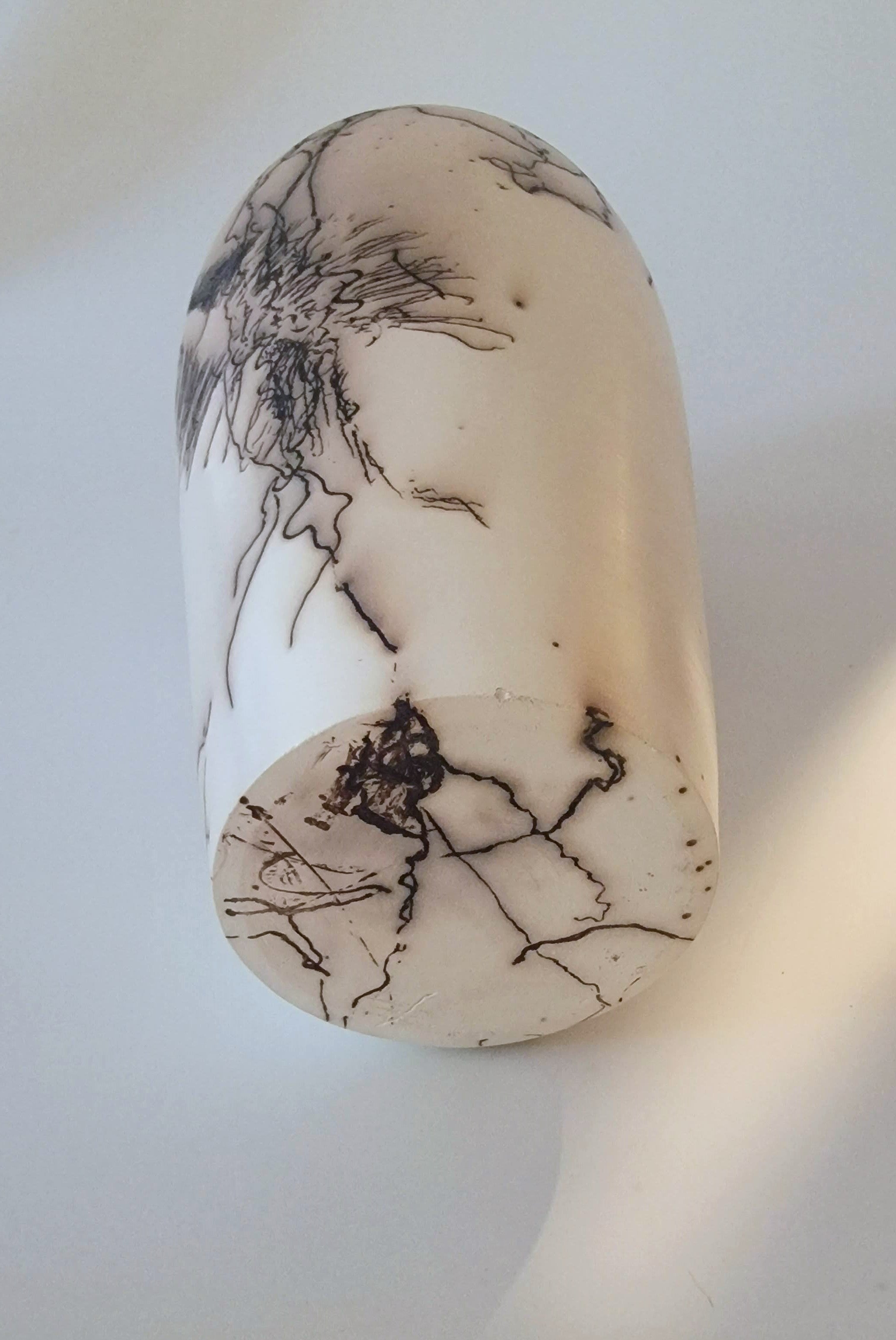 Golden Icarus Horsehair Raku Vase